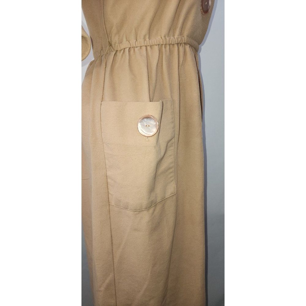 Vintage 60's or 70's Lisa Petites Women's Brown Button Dress - Picture 5 of 10